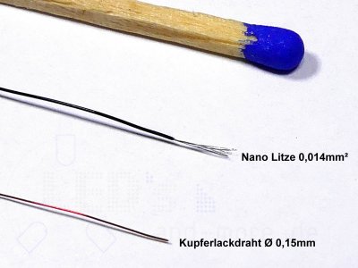 10 Meter hochflexible Nano Litze 0,014mm Schwarz
