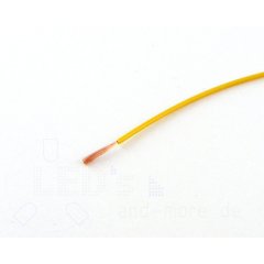 25 Meter Kabel Gelb 0,14 mm hochflexibel (Spule)