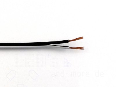 10 Meter Kabel Doppellitze 2x0,14mm Wei / Schwarz hochflexibel