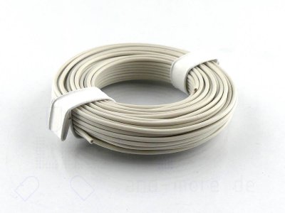 10 Meter Kabel Litze flexibel Wei 0,25 mm (Ring)