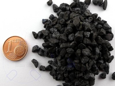 200g Naturschotter Kohle schwarz  2,5 - 4,0 mm Spur H0 / LGB