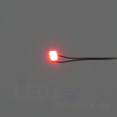 SMD LED mit Anschluss Draht 0603 Rot farbig diffus 35 mcd 120