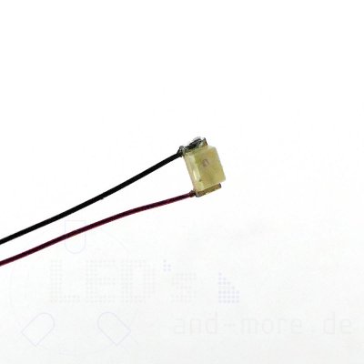 SMD LED mit Anschluss Draht 0603 Gelb farbig diffus 50 mcd 120