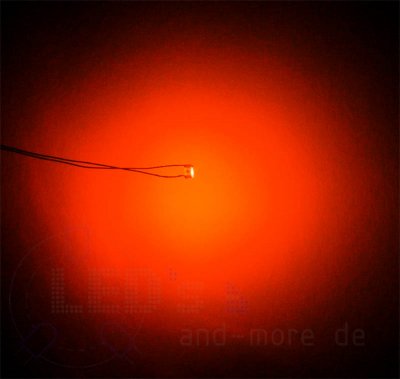 SMD LED mit Anschluss Draht 0603 Orange 70 mcd 120