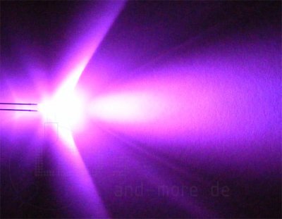 3mm LED ultrahell Pink mit Anschlusskabel 4000mcd 5-15 Volt
