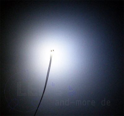 0805 SMD Blink LED Wei mit Anschluss Draht, 500 mcd, 120