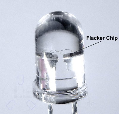 5mm Flacker LED Warm Wei Kerzenlicht 5800 mcd 30