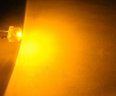 0,5 W Ultrahelles 8mm Flachkopf LED Gelb 20 Lm 140