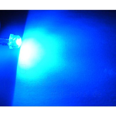 0,5 W Ultrahelles 8mm Flachkopf LED Blau 15 Lm 140