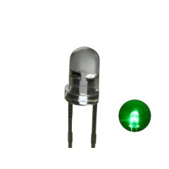 3mm Flacker LED Grn Kerzenlicht 14400mcd 30