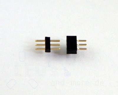 Mini Steckverbinder Stiftleiste 1x3pol RM 1,0 Stecker + Buchse