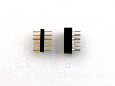 Mini Steckverbinder Stiftleiste 1x6pol RM 1,0 Stecker + Buchse