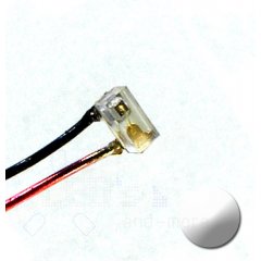 SMD LED mit Anschluss Draht 0402 Weiss 86 mcd 120