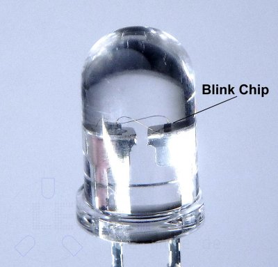 5mm Blink LED Grn klar 14400 mcd 30