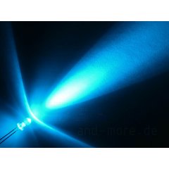 5mm LED Eis Blau Cyan ultrahell 30 12.000 mcd