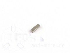 Magnet Quader 5 x 1,5 x 1 mm vernickelt, 140g, N45 Neodym
