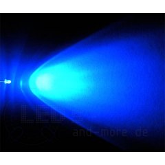 klares Ultrahelles 3mm LED Blau 5000 mcd 30