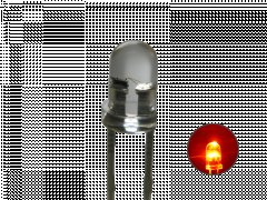 3mm Flacker LED Orange Kerzenlicht 3500mcd 30
