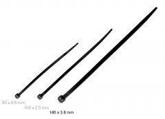 100 x Kabelbinder 140 x 3,6 mm Schwarz