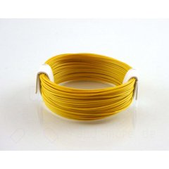 10 Meter hochflexibles Kabel Gelb 0,04mm (Ring)