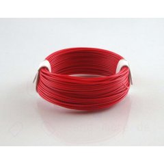 10 Meter hochflexibles Kabel Rot 0,04mm (Ring)