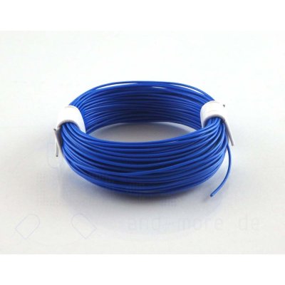 10 Meter hochflexibles Kabel Blau 0,04mm (Ring)