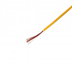 25 Meter Kabel Gelb 0,05 mm hochflexibel (Spule)