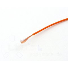 25 Meter Kabel Orange 0,14 mm hochflexibel (Spule)