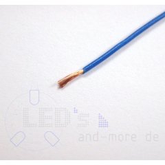 25 Meter Kabel Blau 0,14 mm hochflexibel (Spule)