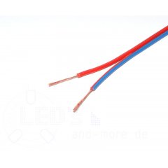 10 Meter Kabel Doppellitze 2x 0,14mm Rot / Blau...