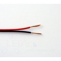 10 Meter Kabel Doppellitze 2x 0,14mm Rot / Schwarz...