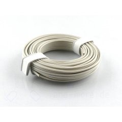 10 Meter Kabel Litze flexibel Wei 0,25 mm (Ring)