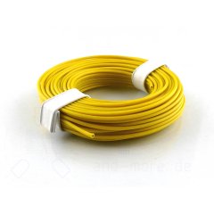 10 Meter Kabel Litze flexibel Gelb 0,25 mm (Ring)