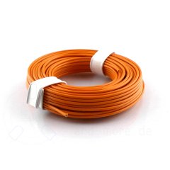10 Meter Kabel Litze flexibel Orange 0,25 mm (Ring)