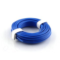 10 Meter Kabel Litze flexibel Blau 0,25 mm (Ring)