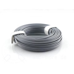10 Meter Kabel Litze flexibel Grau 0,25 mm (Ring)