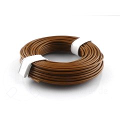 10 Meter Kabel Litze flexibel Braun 0,25 mm (Ring)