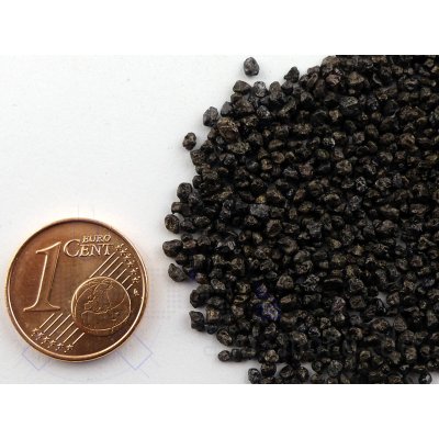 200g Naturschotter Basalt schwarz  1,2 - 1,8 mm Spur H0