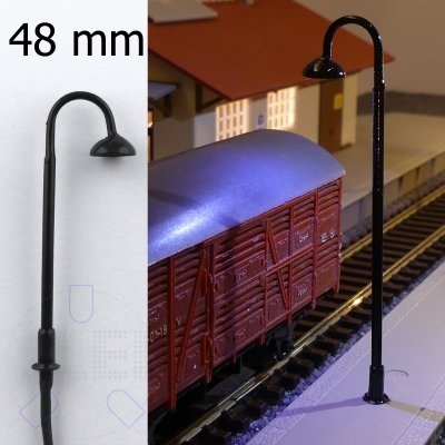 Bahnhofs-Laterne schlicht Bogenleuchte LED wei 1-armig 48mm