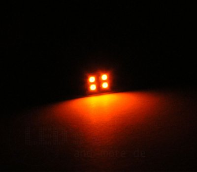 Moba Haus-Beleuchtung Orange mit 4 LEDs 5 - 24Volt 20mA