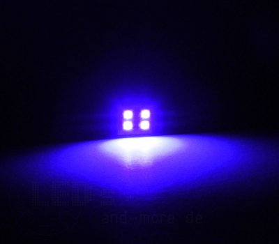 Moba Haus-Beleuchtung UV Schwarzlicht mit 4 LEDs 5 - 24Volt 20mA