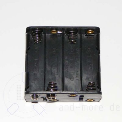 Batteriefach 8 x AA Mignon fr Clip Anschluss (Kasten)