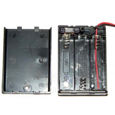 Batteriefach fr 3 x Mignon (AA) mit Schalter und Kabel