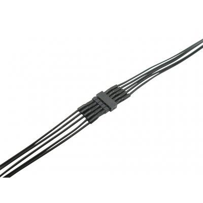 Micro Steckverbinder mit 0,04mm Litze 1x5pol RM 1,0 Stecker + Buchse verkabelt