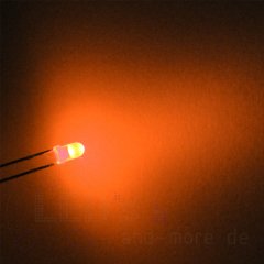 3mm LED Ultrahell Orange Diffus 70 1000mcd
