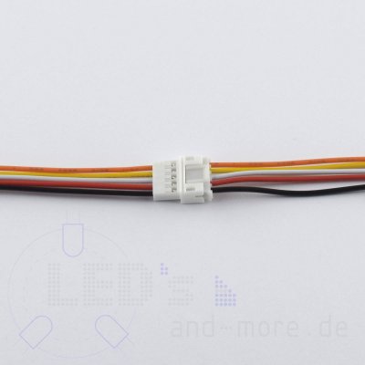 Micro JST Kabel mit Buchse + Stecker, 5-polig RM 2,0mm PH Kupplung