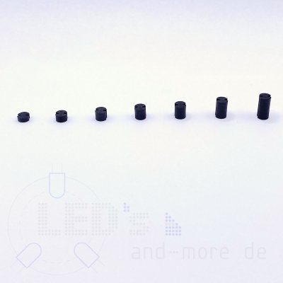 Abstandshalter fr 5mm LEDs RM2,54 schwarz