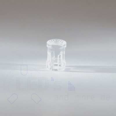 Transparente Einbaufassung mit Abdeckung / Kappe  fr 3mm LEDs