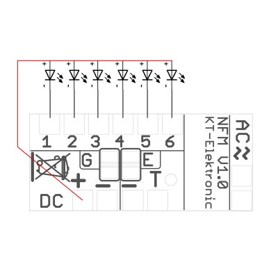 6 Kanal NFM LED Wechselblinker fr Moba 10,3x23,4x2,9mm Blinkgeber (1Hz) Muster 881