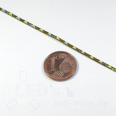 20cm zweifarbiges Flex-Band ultraschmal 39 LEDs 12V Grn/Wei, 1,6mm breit Kirmes